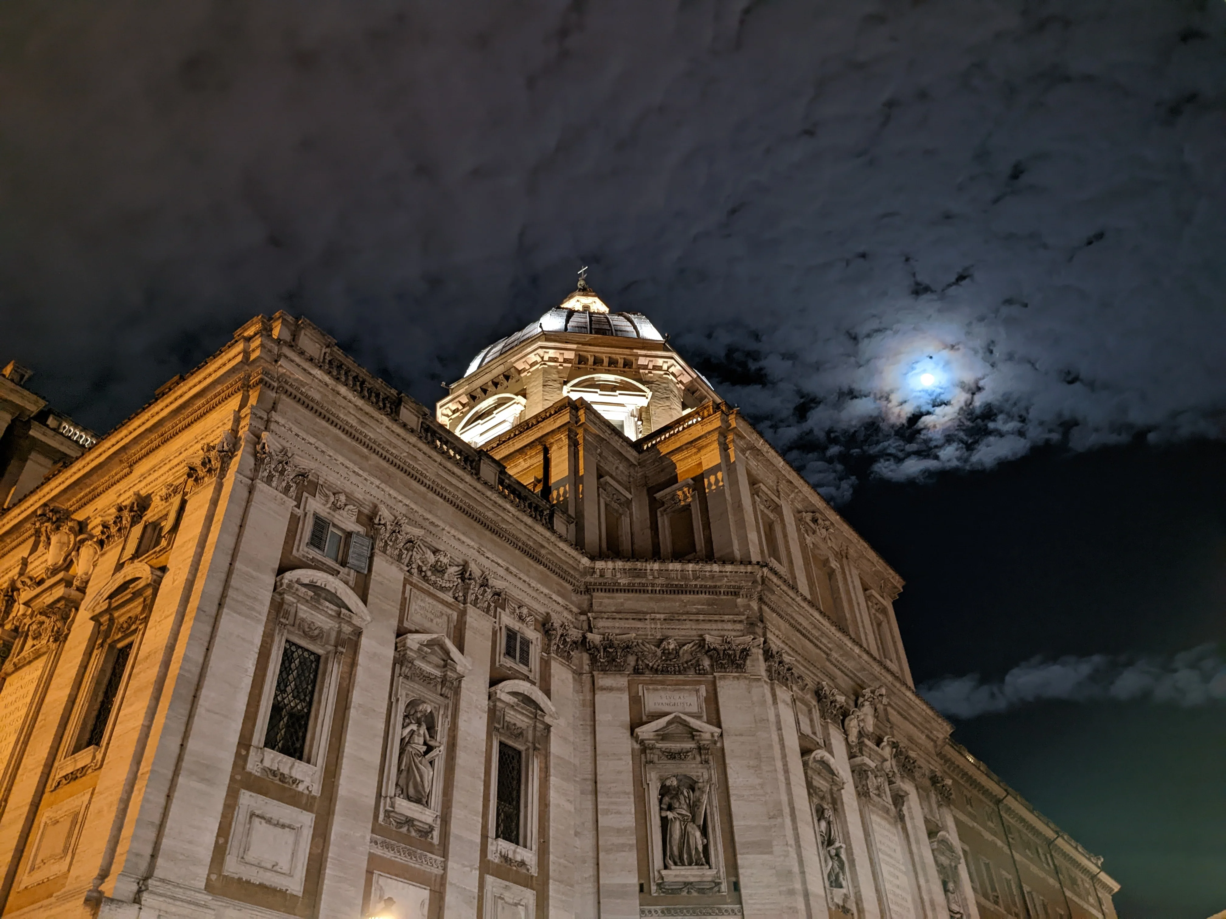 Basilica of Santa Maria Maggiore under Moonlight